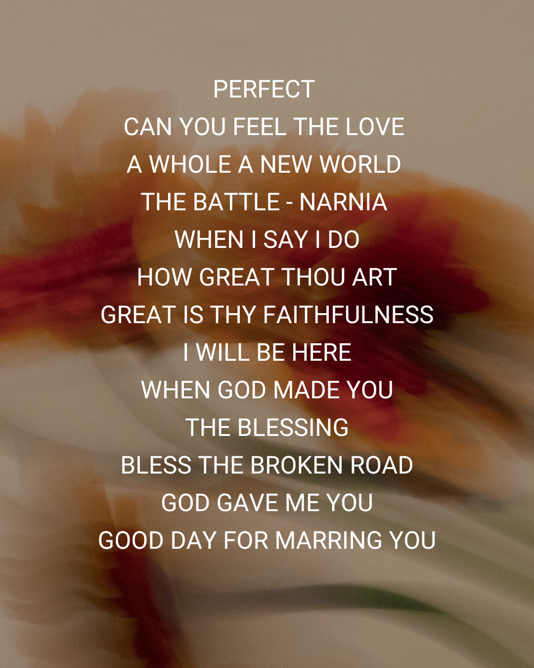 wedding song repertoire list - page 2